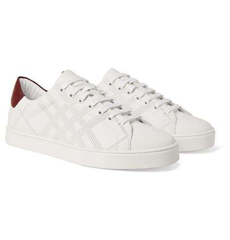 burberry perforated white sneakers|burberry sneakers dam.